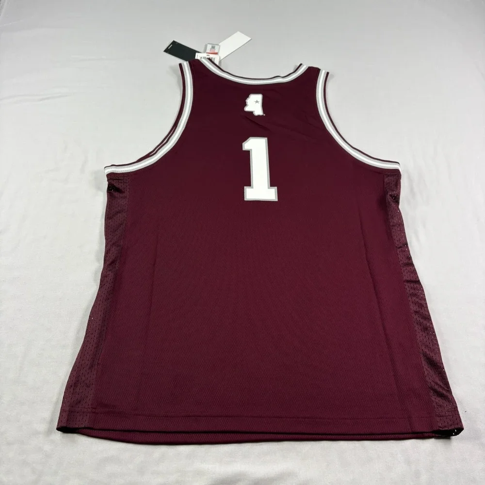 Mississippi State Bulldogs Jersey Mens M Red Adidas Basketball Swingman NCAA NEW